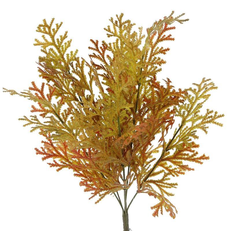 20"H Faux Fern Bush Fall Autumn Decoration - N/A