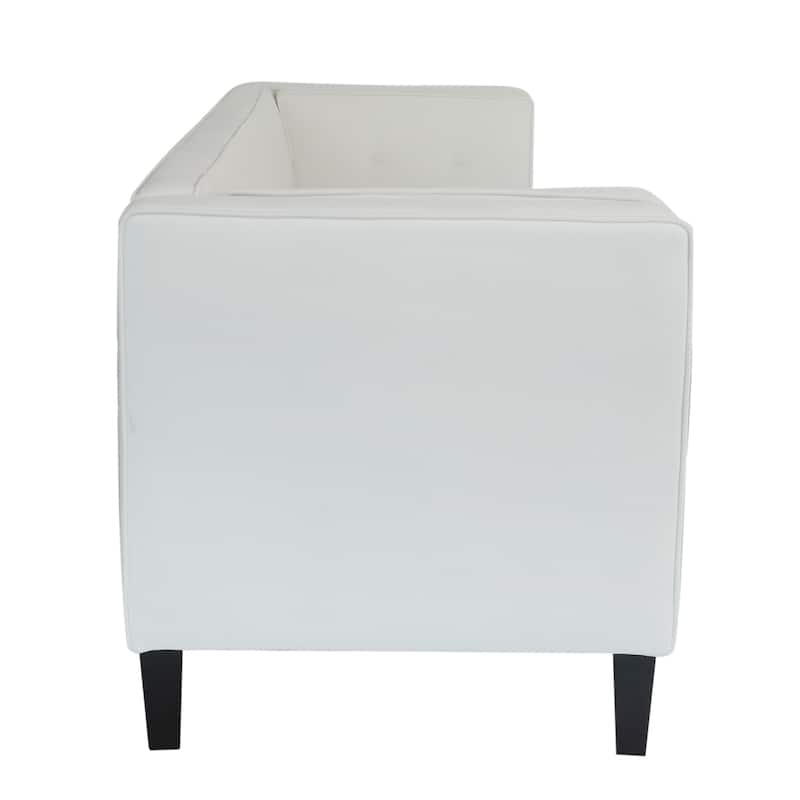 3-Seater Velvet Sofa, Ivory White