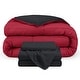 preview thumbnail 33 of 54, Bare Home Down Alternative Reversible Bed-in-a-Bag Black/Red, Sheets: Black - Twin