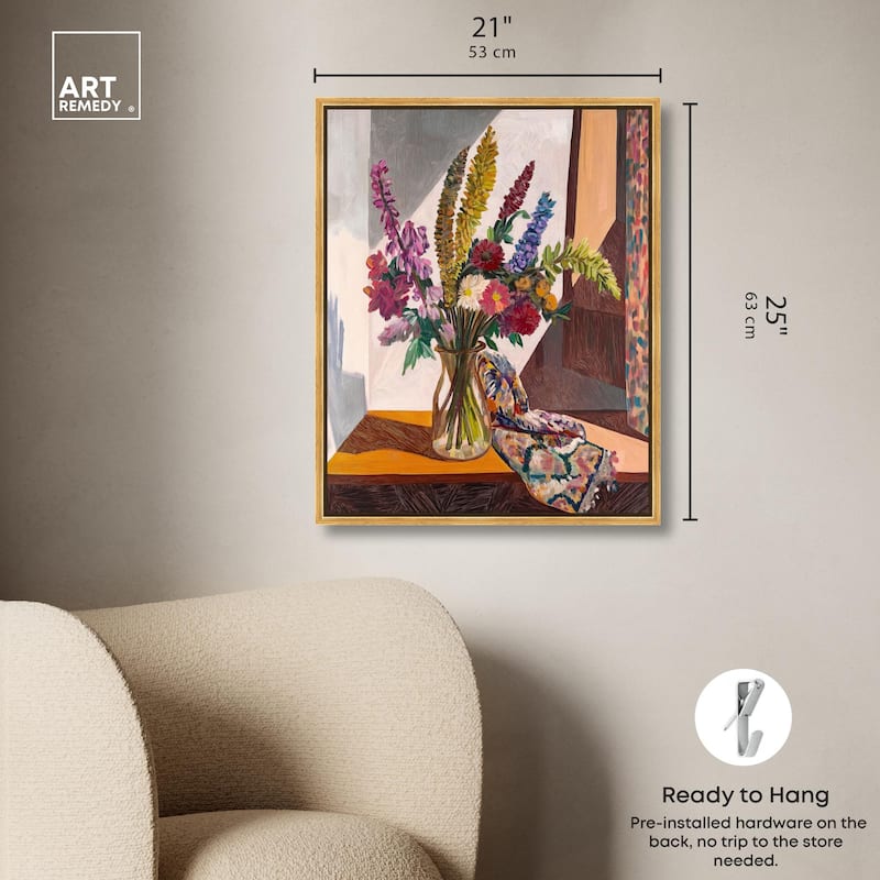 Warm Tones and Blooms Canvas by Art Remedy