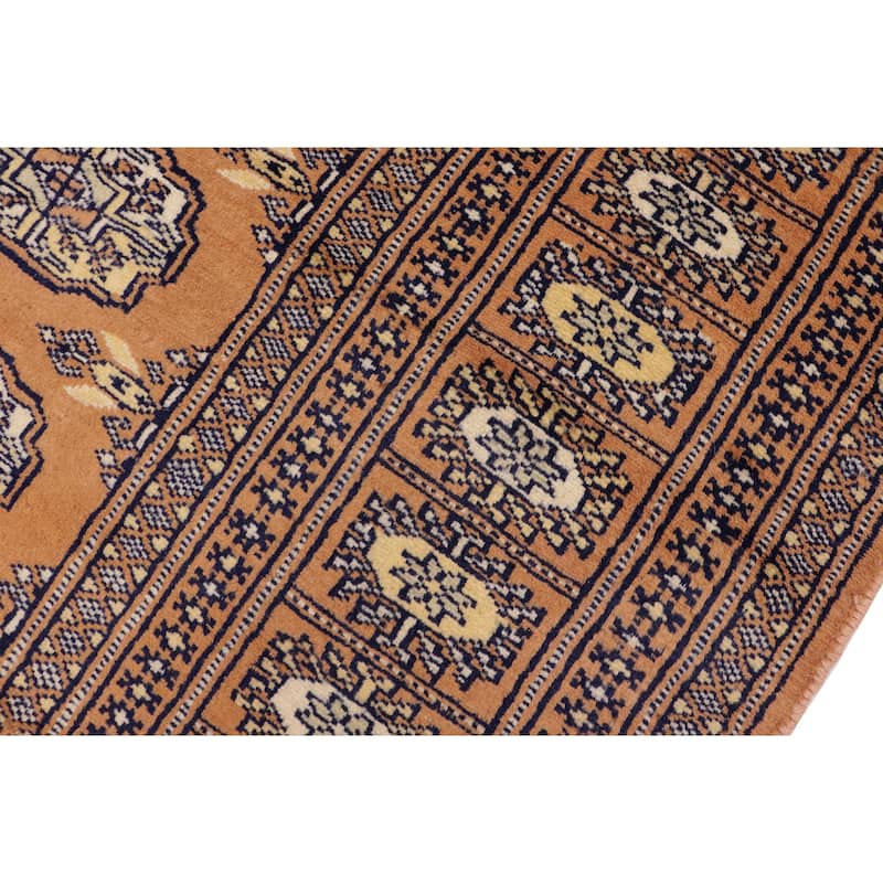 Rustic Bokhara Christensen Brown/Beige Hand Knotted Wool Rug - 4'0'' x 6'4''