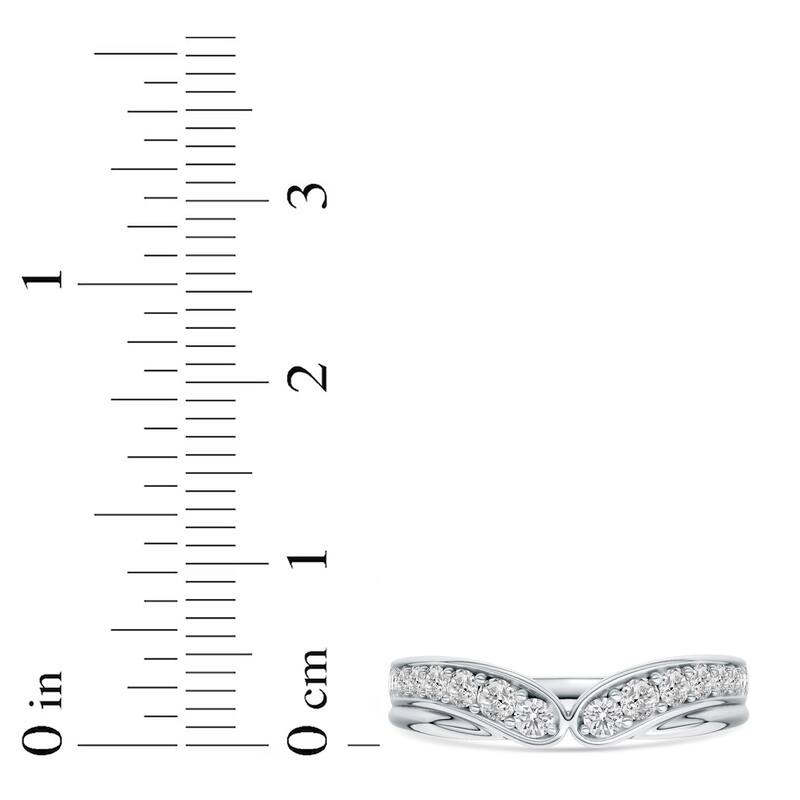 1/3ct TDW Diamond Contour Wedding Band in 10k Gold for Women