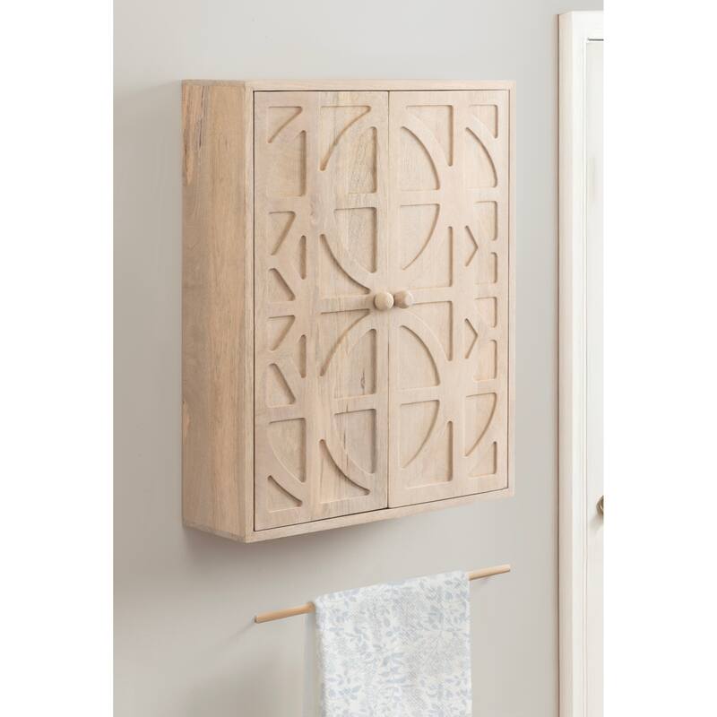 Kate and Laurel Galliene Wood Wall Cabinet