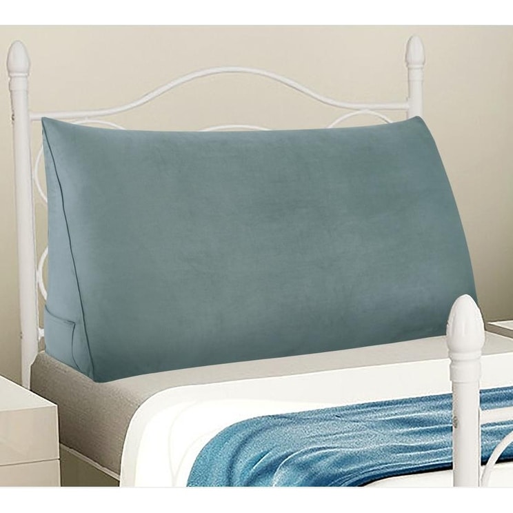 Huge Soft Headboard Support Reading Head Pillow for King Queen Bed Home * 