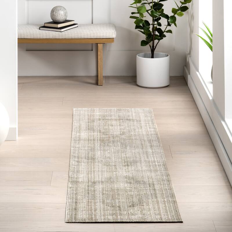 Nuloom Lotus Vintage Machine Washable Indoor/Outdoor Area Rug - 2'6" x 6' Runner - Beige