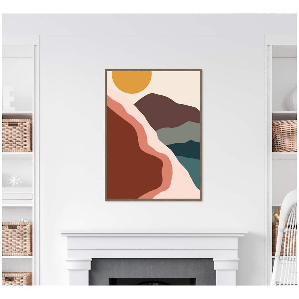 Kate and Laurel Move Mountains by Alicia Bock Framed Canvas Wall Art Print