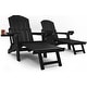 preview thumbnail 3 of 52, WINSOON Set of 2 HIPS Folding Adirondack Chair with Adjustable Backrest and Retractable Ottoman