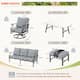 MAISON ARTS 6/7-Piece Patio Conversation Sets, Sofa Set with 2/4 x Single Chairs, 1 x 3-seater Sofa and Coffee Table/Ottomans