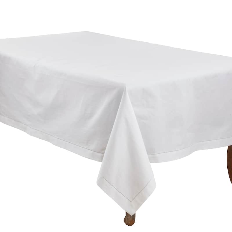 Rochester Collection Hemstitched Tablecloth - 70"x104" - White