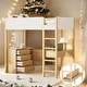 preview thumbnail 2 of 58, Modern Twin Size Loft Bed With Storage Shelf,Drawers and Convertible Desk,Soft Padding