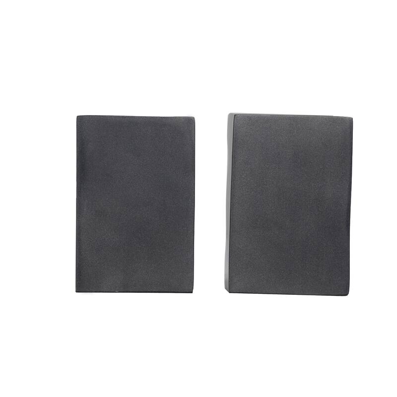 Dark Gray Aluminum Metal Wave Inspired Decorative Bookends (Set of 2)