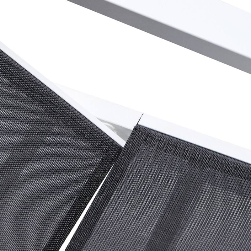 Marlin Adjustable Aluminum Patio Lounge Chair with UV-Protected Breathable Mesh Sling and Armrests, Fully Reclining