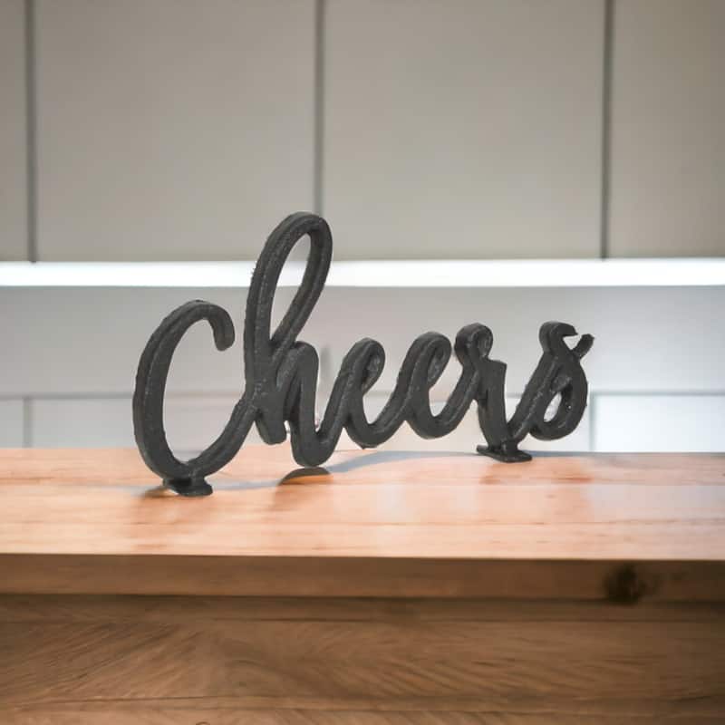 Black Cast Iron "Cheers" Table Decor