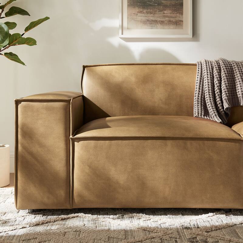 Restore 2-Piece Vegan Leather Modular Loveseat
