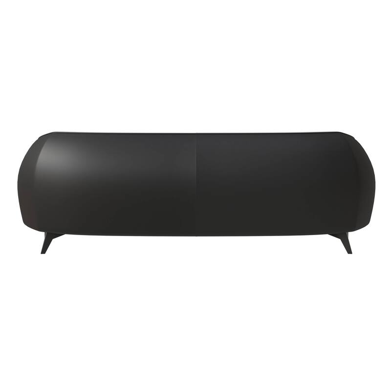 3 Seater Sofa Solid Wood Frame Upholstered in Vegan Leather with Metal Legs Opula Series by LeisureMod