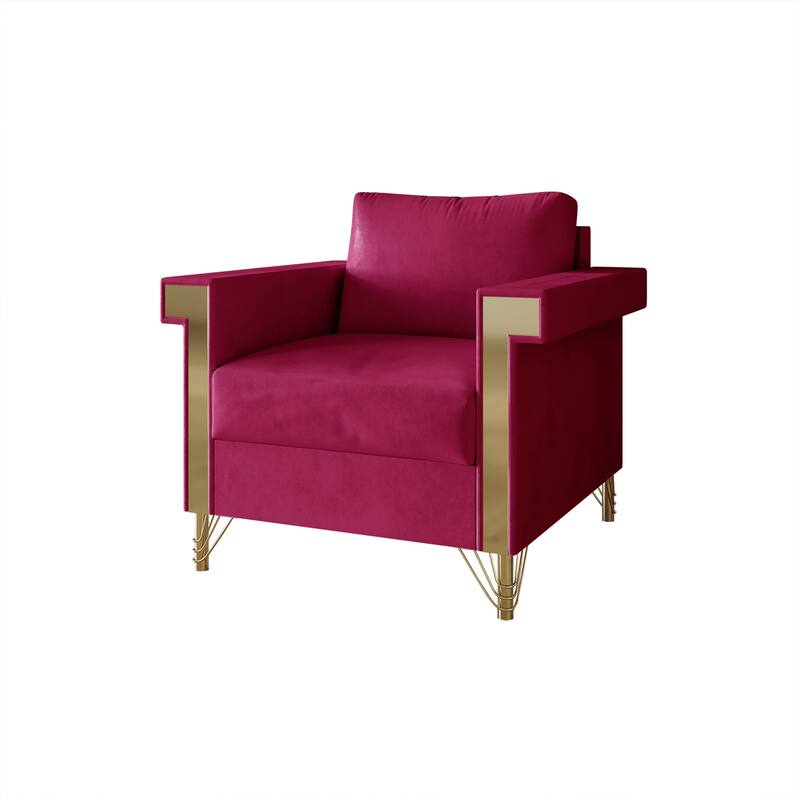 CraftPorch Luxurious Velvet Upholstered Arm Chair