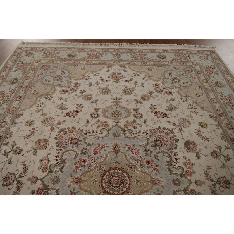 Vegetable Dye Tabriz Chinese Area Rug Handmade Wool Carpet - 8'8" x 11'6"