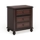 preview thumbnail 8 of 9, Dole Traditional Solid Wood 3-Drawer Youth Nightstand but Furniture of America