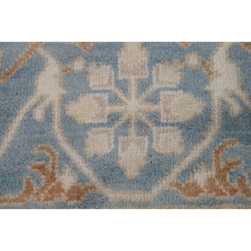 Transitional Oushak Indian Area Rug Handmade Wool Carpet - 8'1" x 10'0"