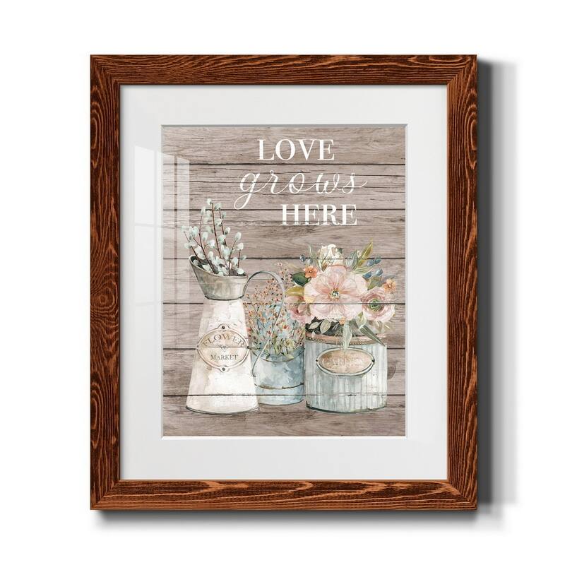 Love Grows Here-Premium Framed Print - Ready to Hang