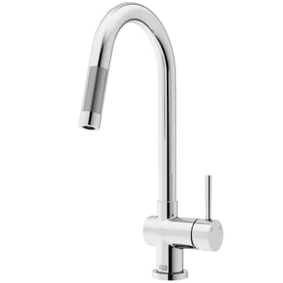 VIGO Gramercy 17" H Single Handle Pull-Down Spout Kitchen Faucet with Touchless Sensor