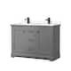 Option Dark Gray / White Cultured Marble Top / Matte