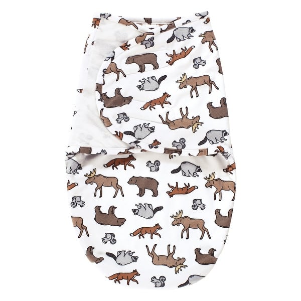 slide 1 of 1, Hudson Baby Infant Boy Plush Faux Fur Swaddle Wrap, Animal Adventure, 0-3 Months - Animal Adventure - 0-3 Months 0-3 Months - Animal Adventure