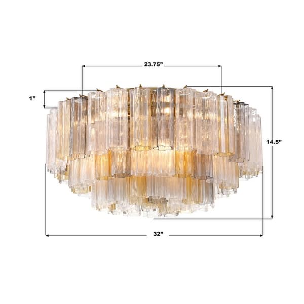 Crystorama Lighting Group ADD-331-AU Addis 16 Light 32" Wide Flush