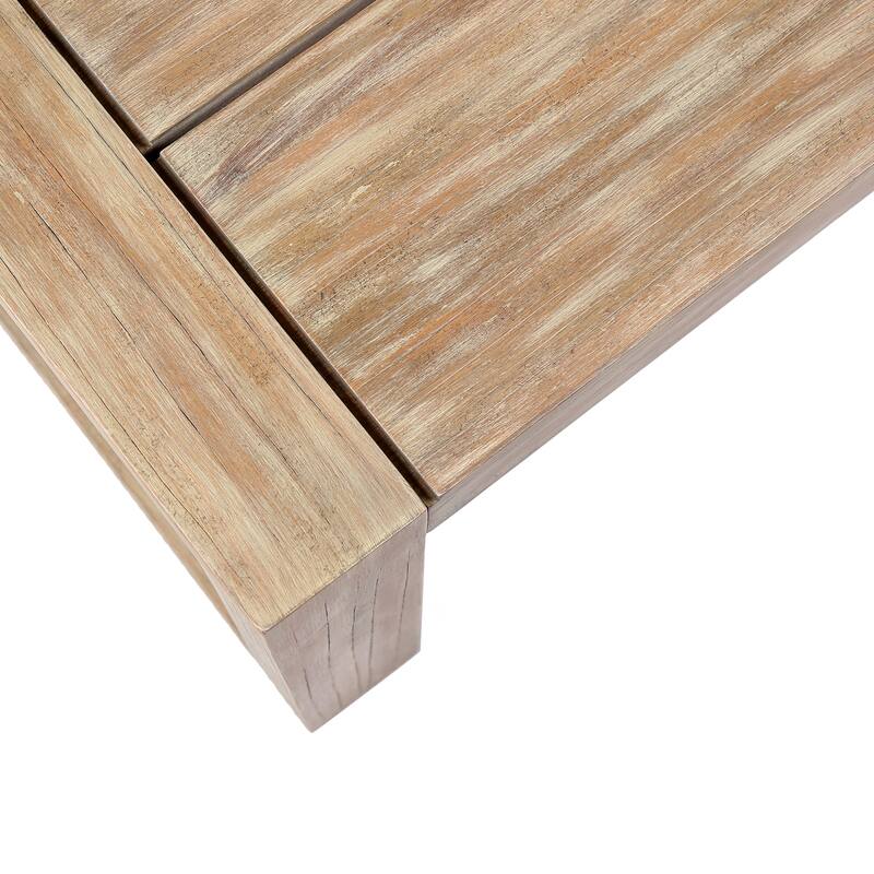 Paradise Solid Eucalyptus Wood 40.5" Outdoor Coffee Table