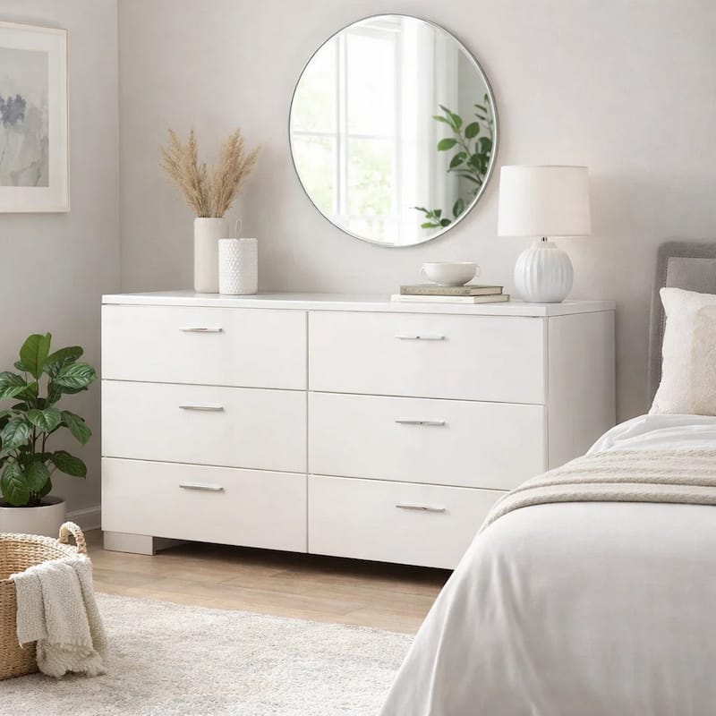 Alluring Wooden Dresser, White