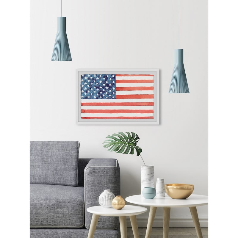 'Flag of America' Framed Painting Print