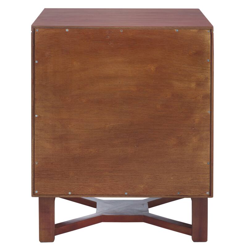 SAFAVIEH Dayana 2-Drawer Rattan Accent Table Nightstand