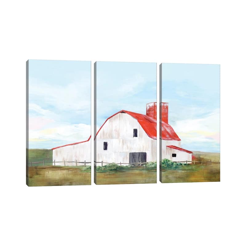 iCanvas "Red Barn II" by Isabelle Z 3-Piece Canvas Wall Art Set