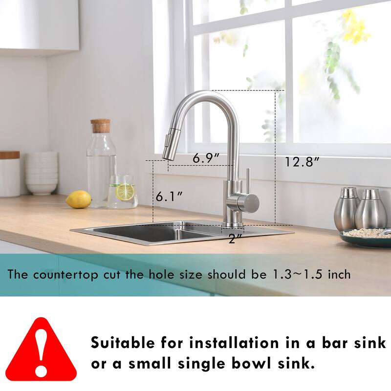 Single Handle Pull-Out Double-Function Kitchen Faucet