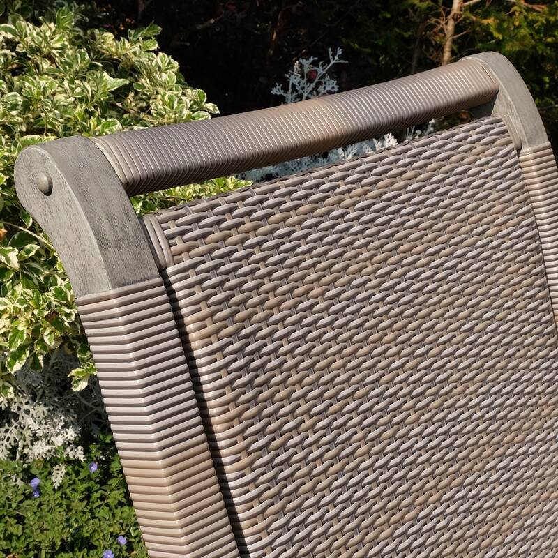 Cambridge Casual Clayton Mahogany/ PE Wicker Porch Rocking Chair