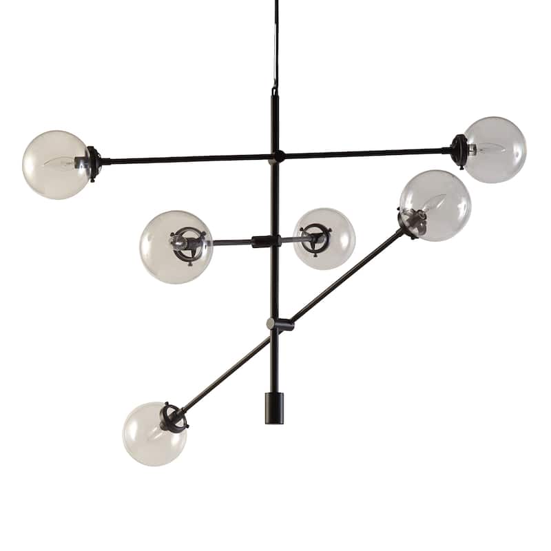 INK+IVY Cyrus 6-Globe Light Architectural Metal Chandelier