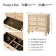 preview thumbnail 41 of 51, Muriel Farmhouse 3 Drawers Nightstand with Built-In Outlets by HULALA HOME