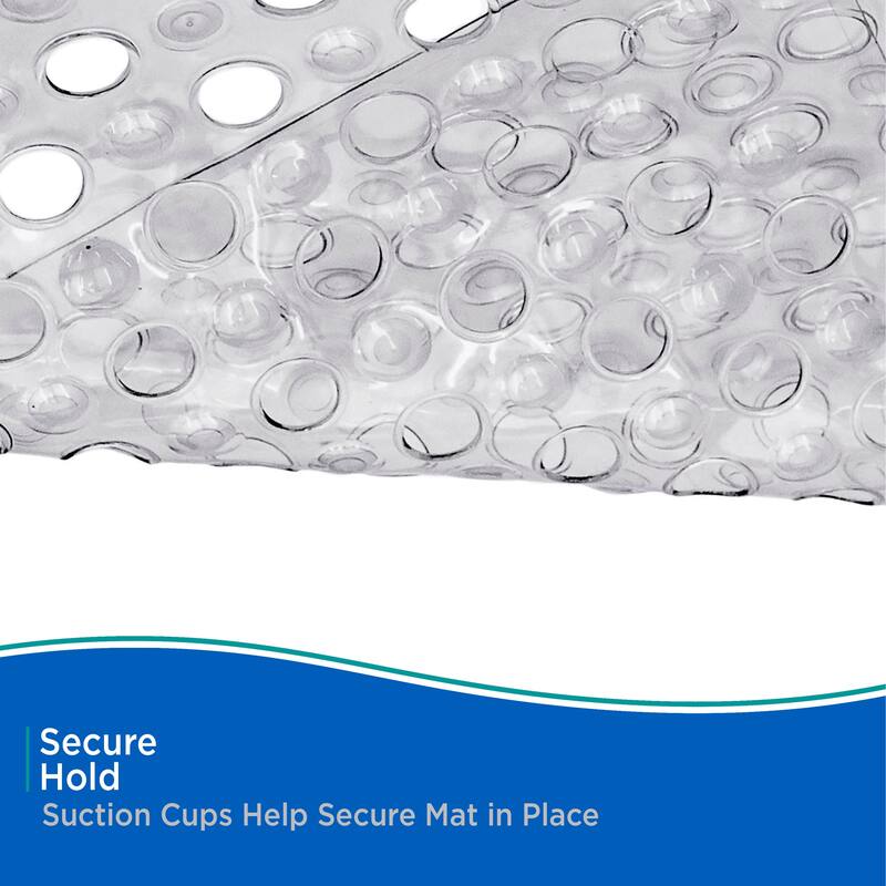 Kenney Vinyl Bath, Shower, and Tub Mat, 14.5" W x 27" L
