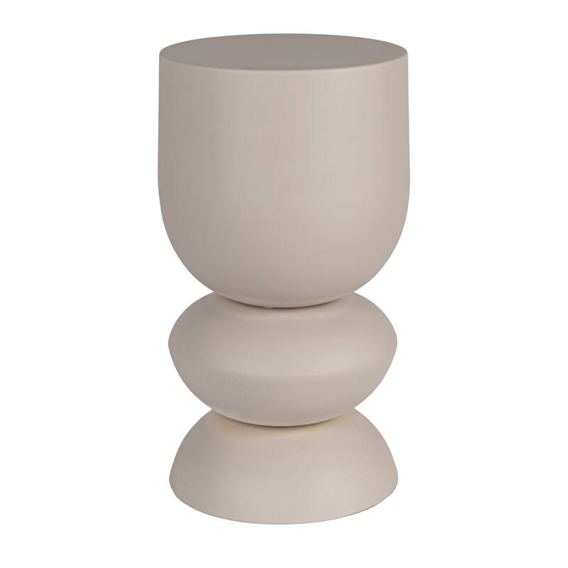 Metal Stacked Bulb Side Table - Beige