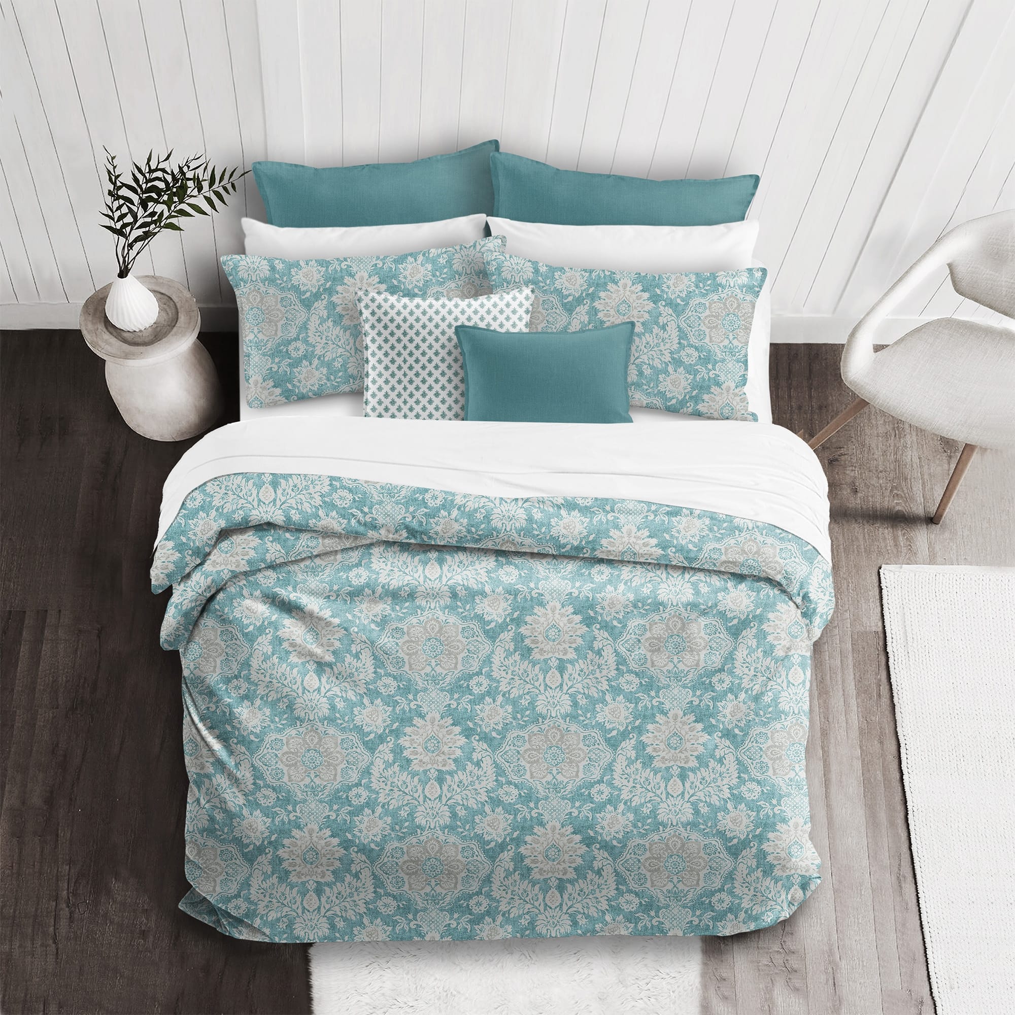 Osha Aqua/Teal Comforter and Pillow Sham(s) Set - On Sale - Bed Bath ...