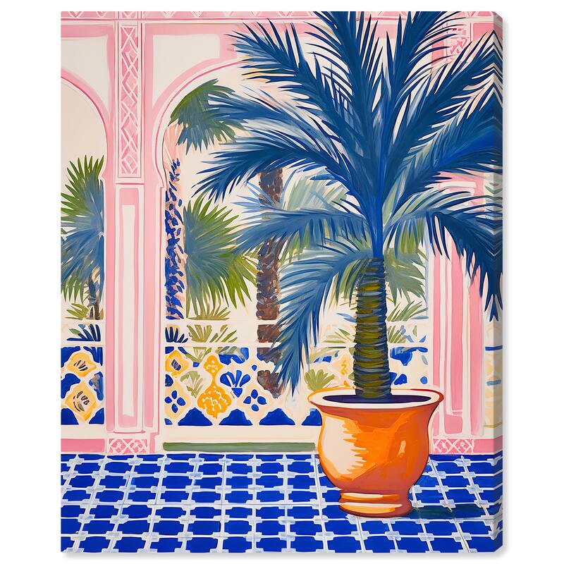 Wynwood Studio Canvas Architecture and Buildings Porticos I Blue and Sapphire Blue Modern & Contemporary Wall Art Canvas Print