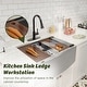preview thumbnail 5 of 11, Farmhouse/Apron-Front Brushed Stainless Steel Workstation Kitchen Sink with Two-Function Pull-Down Faucet and Accessories