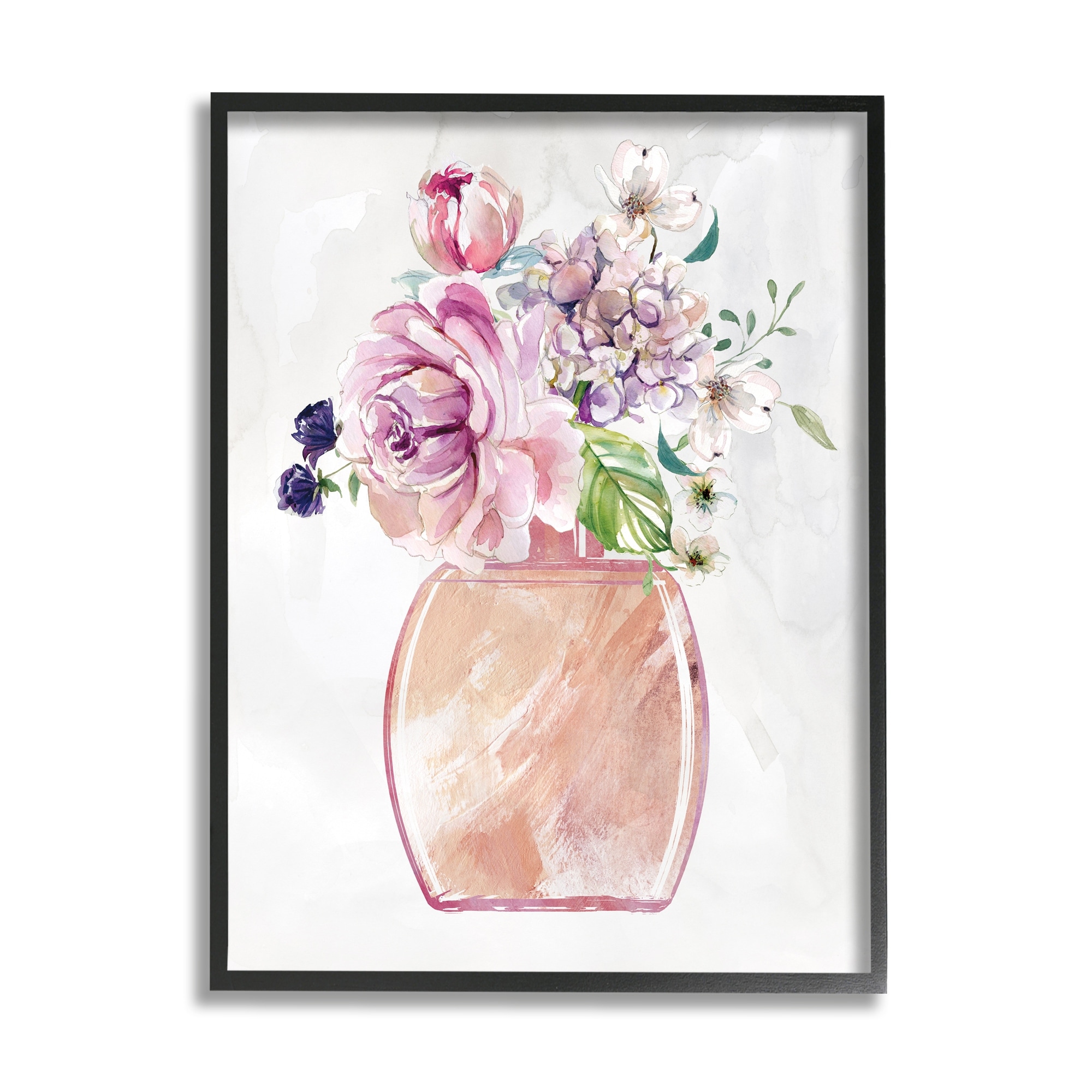 Stupell Chic Cottage Florals in Pink Glam Fragrance Bottle Framed Wall Art  - Bed Bath & Beyond - 34172571
