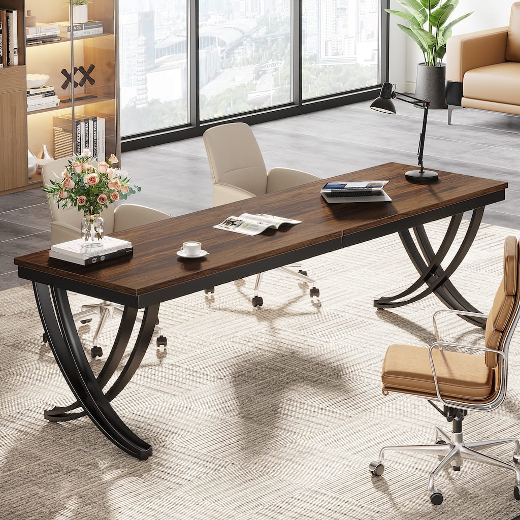 78'' Computer Desk for Home Office, Rectangular Writting Table for Study Room