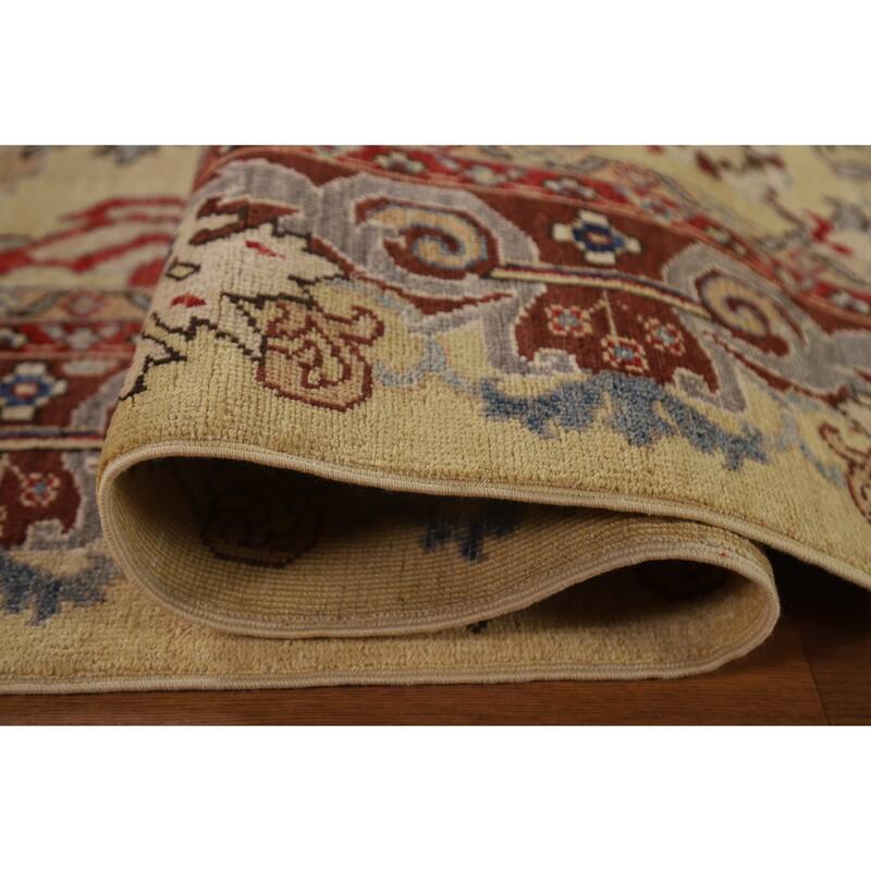 Vegetable Dye Ziegler Oriental Area Rug Hand-knotted Wool Carpet - 9'1"x 11'7"