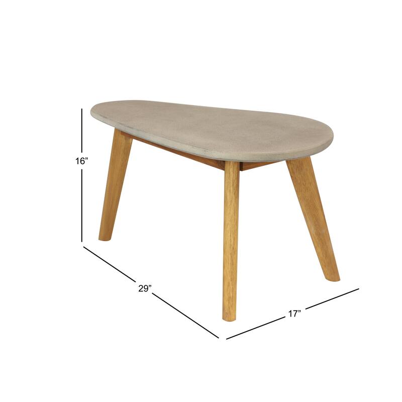 Gray Concrete Resin Modern Outdoor Dining and Accent Table Collection