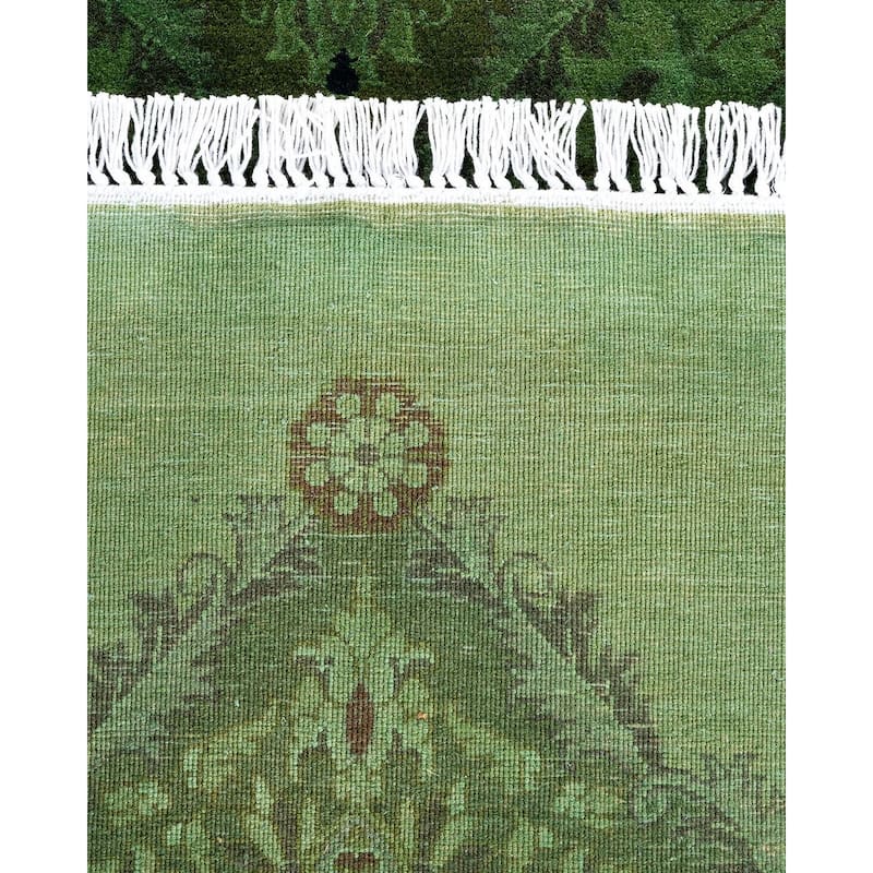 Contemporary Overdyed Wool Hand Knotted Octagon Area Rug - 6' 1" x 6' 1"