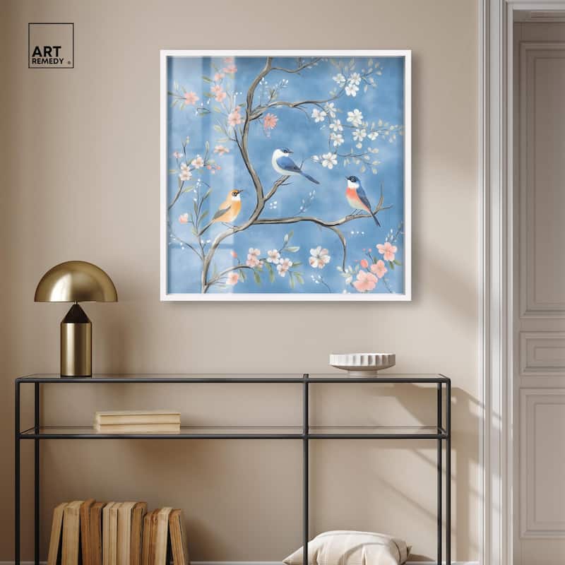 Birds in the Branches II Shadowbox by Art Remedy