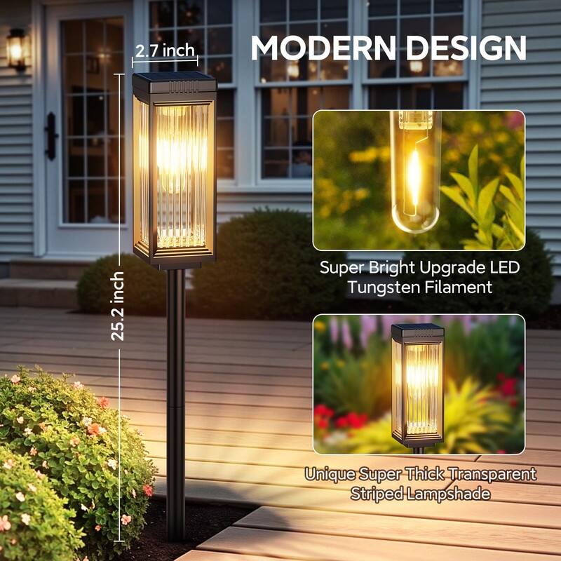 6-Pack Solar Pathway Lights – Bright, Waterproof, 15H Runtime