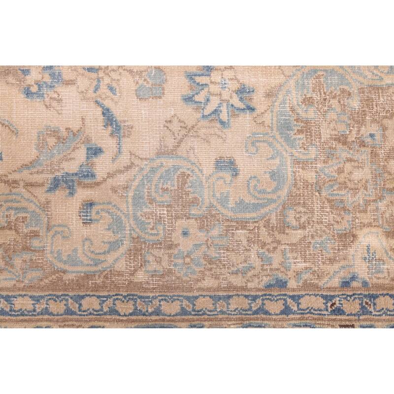 ECARPETGALLERY Hand-knotted Antalya Vintage Beige Wool Rug - 9'7 x 11'2